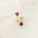 Golden Stainless Steel Stud Earings - 099