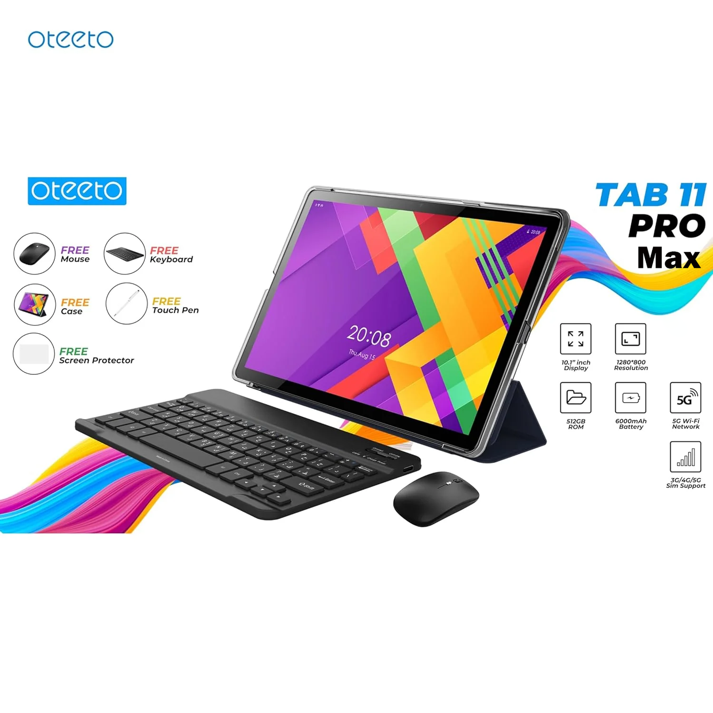 Oteeto Tab 11 Pro Max 12GB Ram + 512GB Rom With 5G
