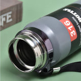 Stainless Steel Vacuum Insulated Sport Bottle With LED Display - 800ml