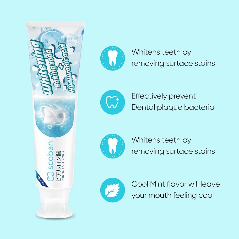 Scoban Teeth Brightening Toothpaste With Baking Soda - 200g