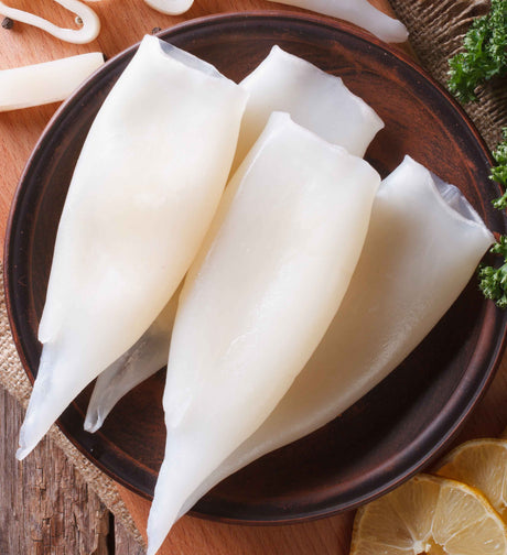 Cleaned Squid Tubes - 1 Kg (Frozen)