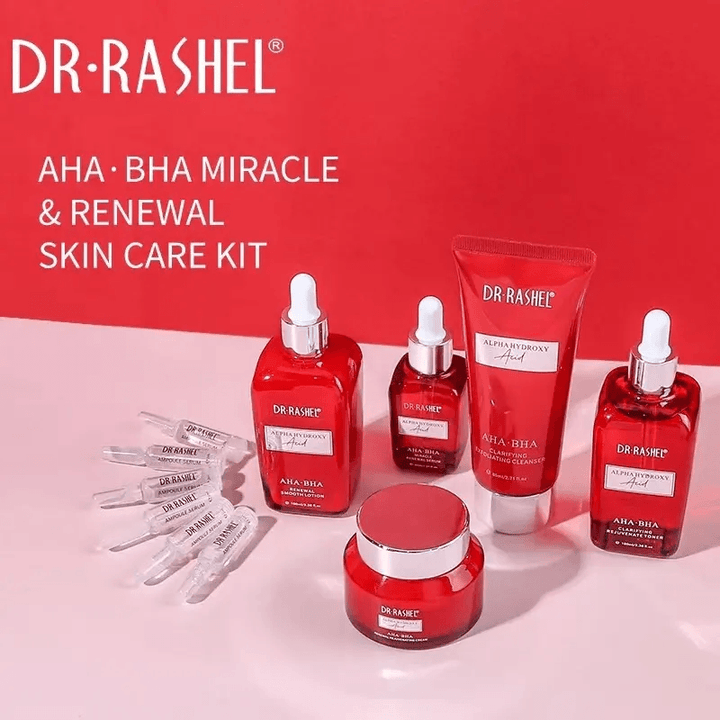 Dr. Rashel Alpha Hydroxy Acid AHA BHA Miracle Renewal Skin Care Kit - 11 Pcs Set - Pinoyhyper