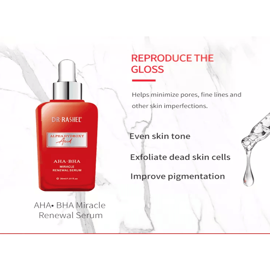 Dr. Rashel Alpha Hydroxy Acid AHA BHA Miracle Renewal Skin Care Kit - 11 Pcs Set - Pinoyhyper