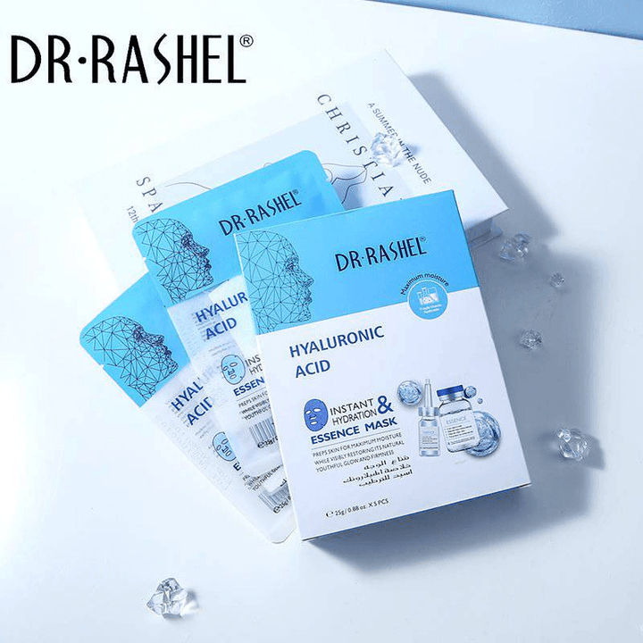 Dr.Rashel Hyaluronic Acid Instant Hydration & Essence Mask - 5 Pcs × 25g - Pinoyhyper