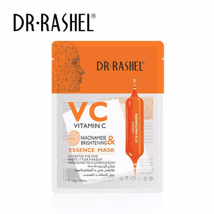 Dr. Rashel VC Vitamin C Niacinamide & Brightening Essence Mask - 5 Pcs × 25g - Pinoyhyper