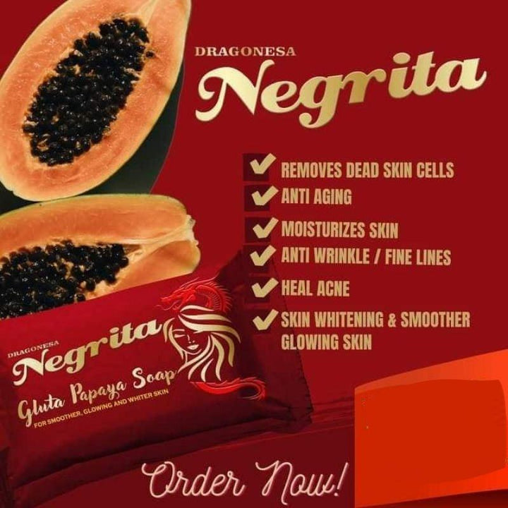 Dragonesa Negrita Gluta Papaya Soap - 70g - Pinoyhyper