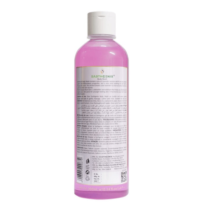 Earth Genix Body Wash Lavender + Pink Himalayan Rock Salt - 300ml - Pinoyhyper
