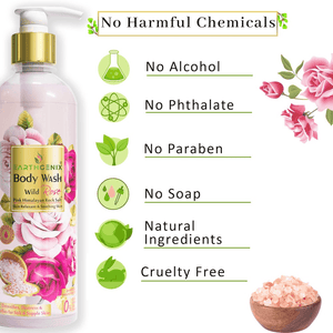 Earth Genix Body Wash Wild Rose + Pink Himalayan Rock Salt - Pinoyhyper