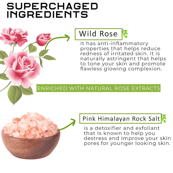 Earth Genix Body Wash Wild Rose + Pink Himalayan Rock Salt - Pinoyhyper