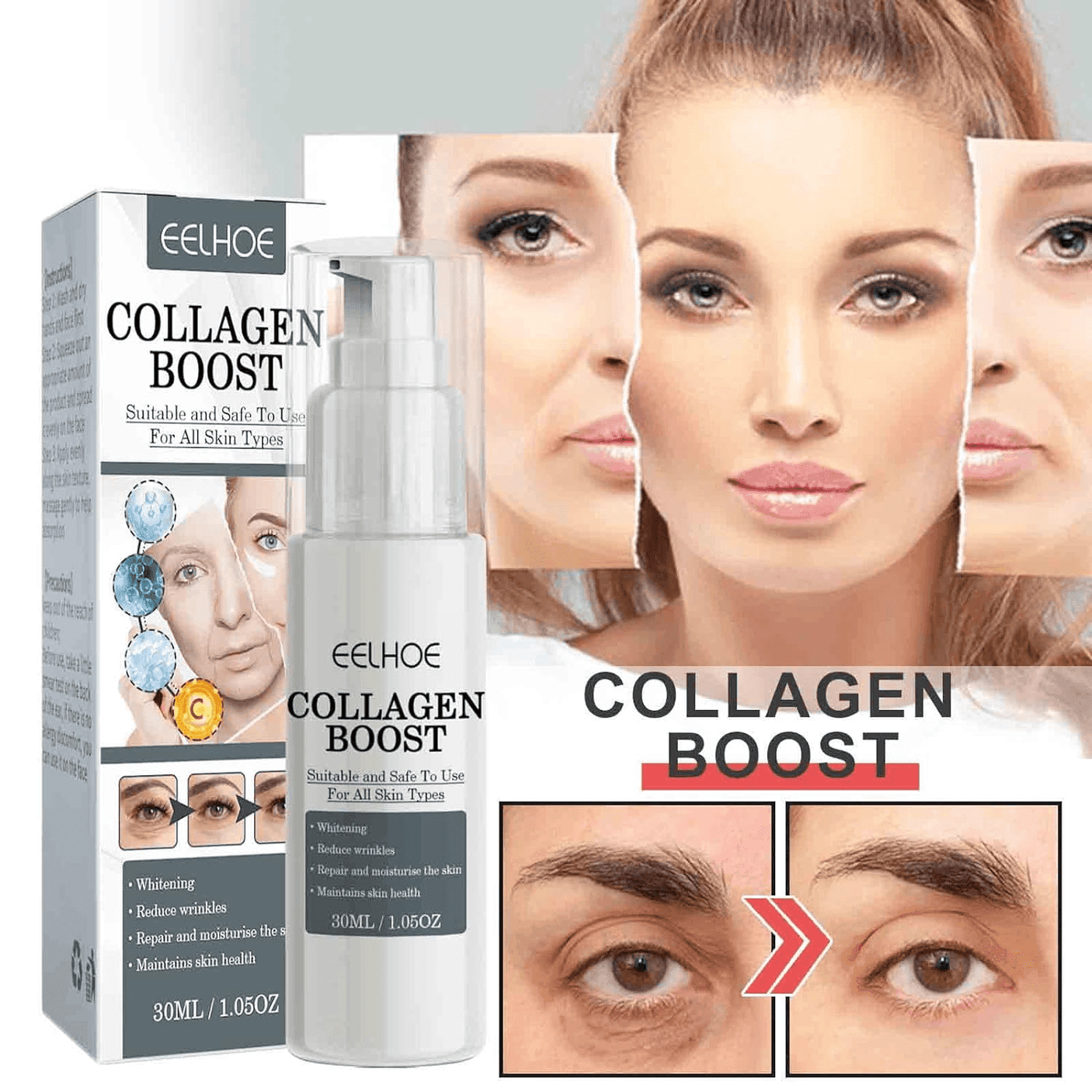 Eelhoe Collagen Boost Anti-Wrinkle Face Cream - 30ml - Pinoyhyper
