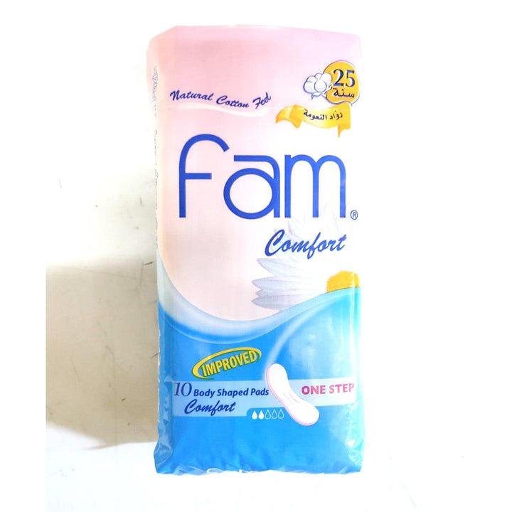 Fam Comfort Natural Cotton Feel Body Shaped Pads - 60Pcs - Pinoyhyper