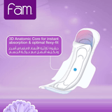 Fam Natural Cotton Feel Maxi Thick Folded With Wings Normal Sanitary 30 Pads - Pinoyhyper