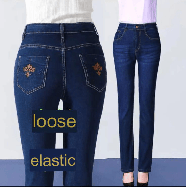 Fashion Jeans Pant for Women Dark Blue - J44842 - Pinoyhyper