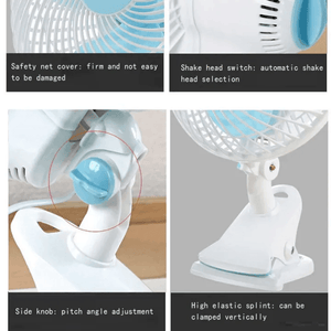 Fashion Portable 180mm Mini Clip Fan - Pinoyhyper
