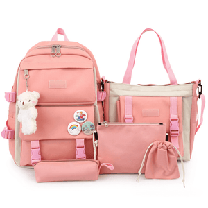 Fashion Student Backpack - 5 Pcs Set - Pinoyhyper