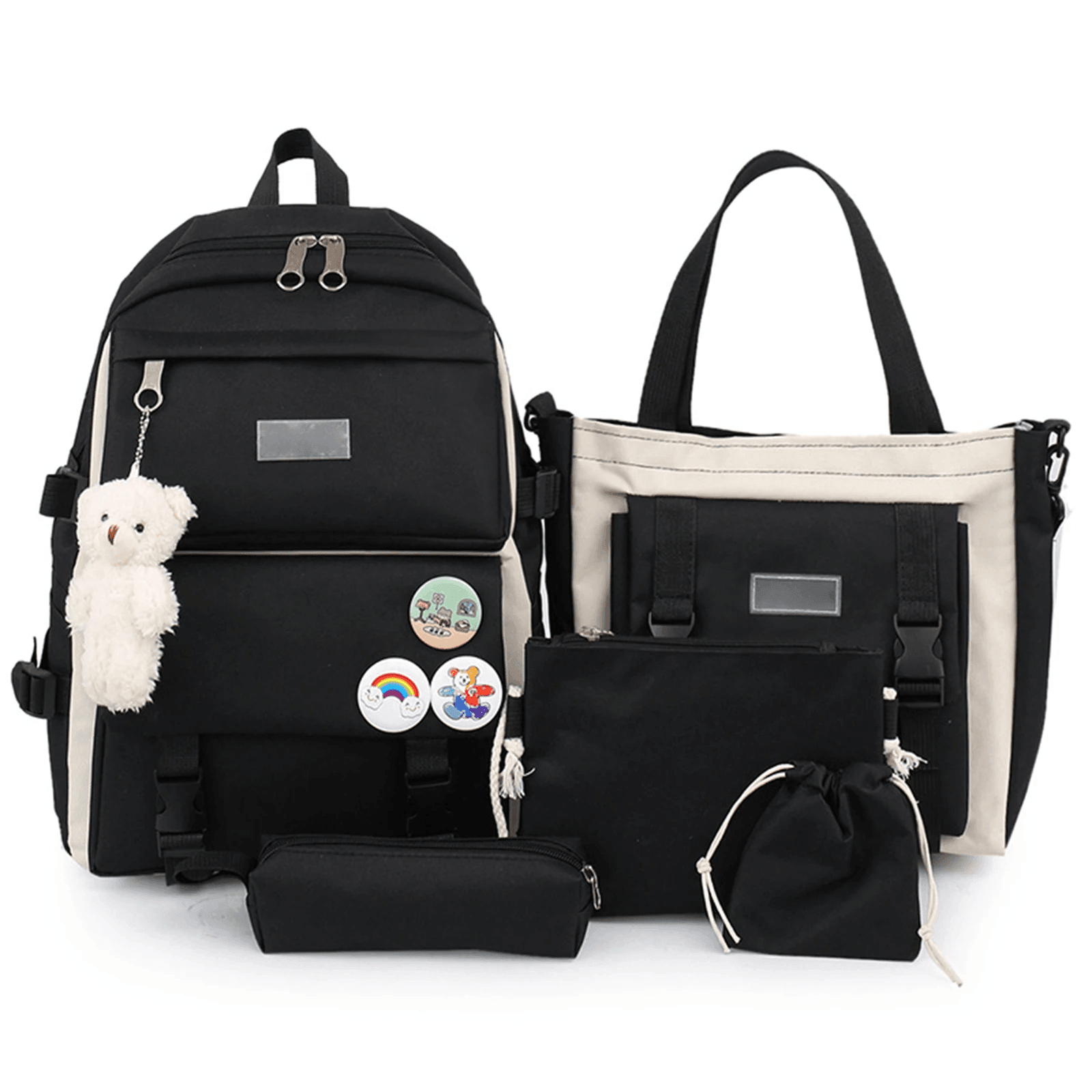 Fashion Student Backpack - 5 Pcs Set - Pinoyhyper