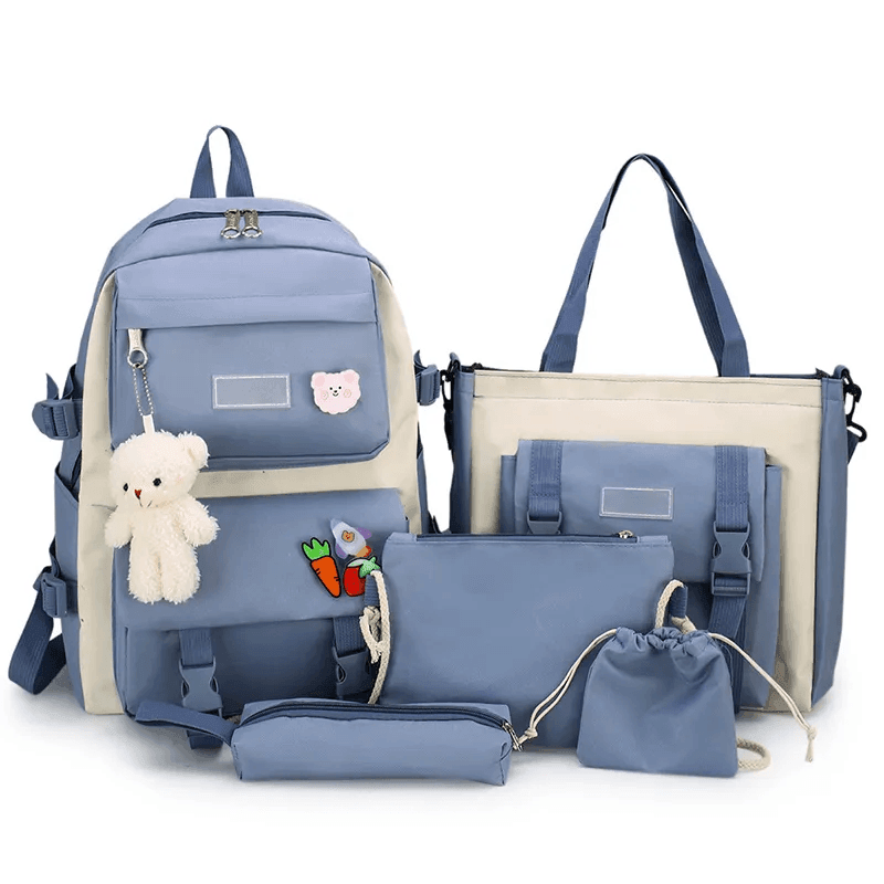 Fashion Student Backpack - 5 Pcs Set - Pinoyhyper