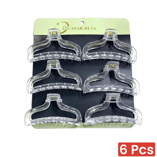 Fashion Transparent Color Hair Claw Clips - 6 Pcs (457815) - Pinoyhyper