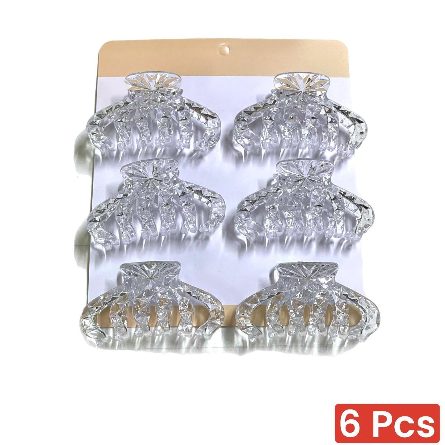 Fashion Transparent Hair Claw Clips - 6 Pcs (457816) - Pinoyhyper