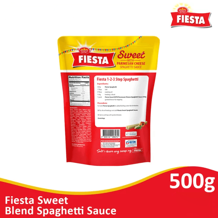 Fiesta Sweet With Parmesan Cheese Spaghetti Sauce - 500g - Pinoyhyper