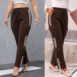 Women's Track Pant with White Side Stripe HY-6-21