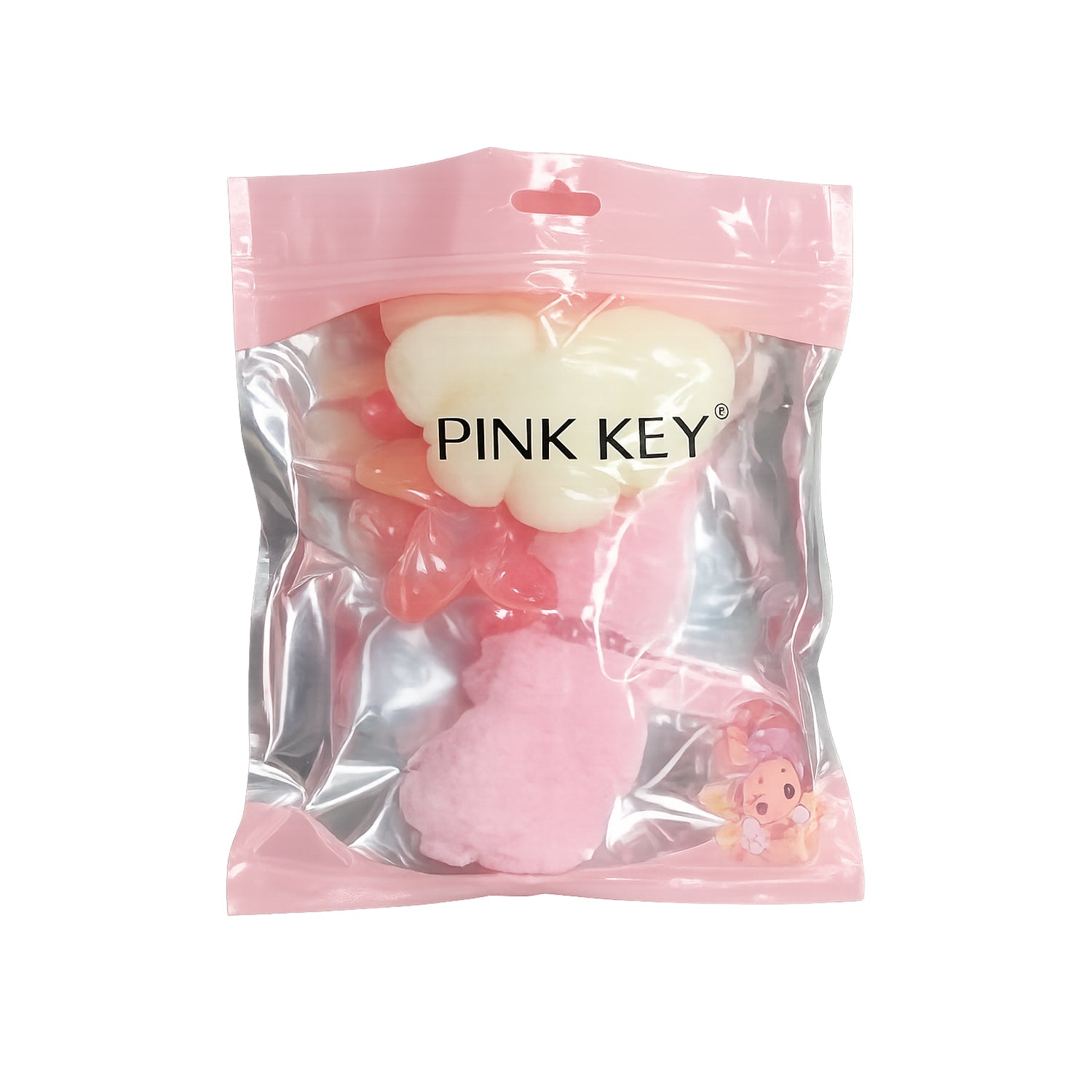 PINK KEY Spa Headband Wristbands & Claw Clip Kit - PC9485