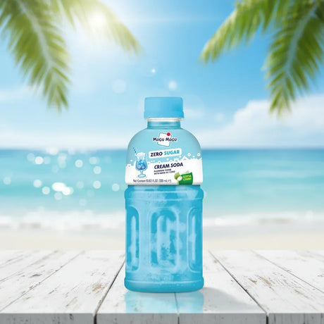 Mogu Mogu Zero Sugar Cream Soda With Nata De Coco - 320ml