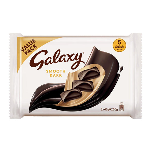 Galaxy Smooth Dark Chocolate Bar Value Pack - 5 X 40g - Pinoyhyper