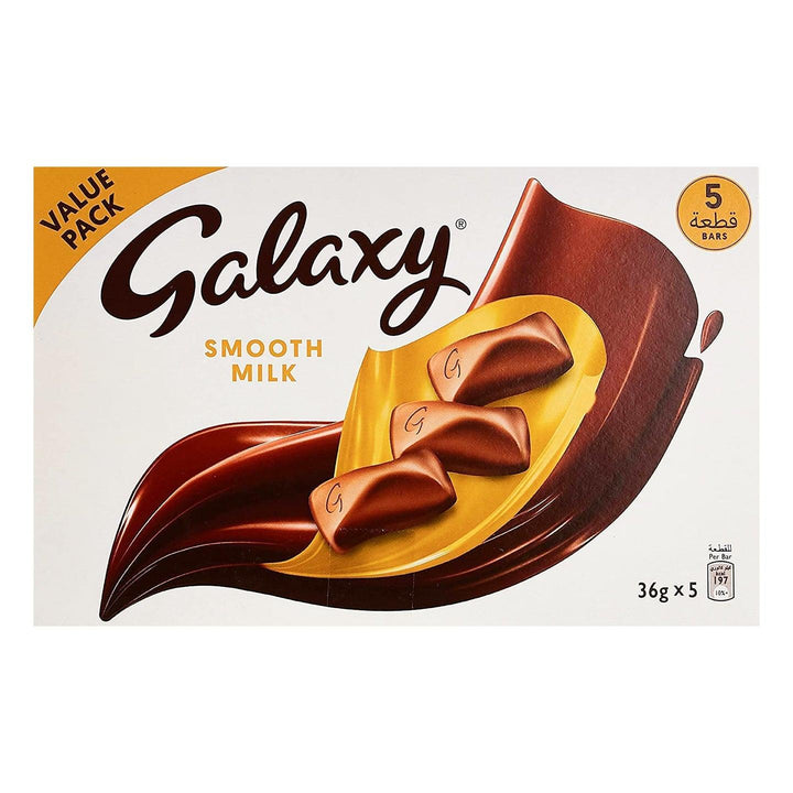 Galaxy Smooth Milk Chocolate Bar Value Pack - 5 X 36g - Pinoyhyper