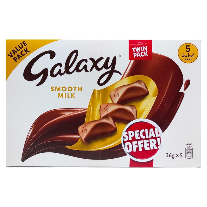 Galaxy Smooth Milk Chocolate Bar Value Pack - 5 X 36g (Twin Pack) - Pinoyhyper