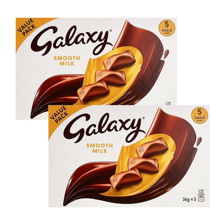 Galaxy Smooth Milk Chocolate Bar Value Pack - 5 X 36g (Twin Pack) - Pinoyhyper