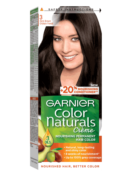 Garnier Color Naturals 3 Dark Brown Hair Color - Pinoyhyper