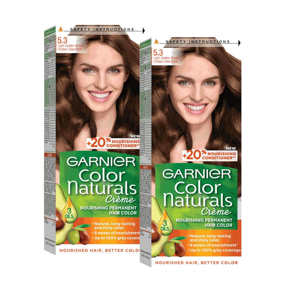 Garnier Color Naturals 5.3 Light Golden Brown Hair Color - 1+1 (Promo Pack) - Pinoyhyper