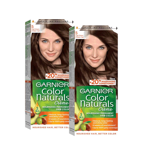 Garnier Color Naturals 5 Light Brown Hair color - 1+1 (Promo Pack) - Pinoyhyper