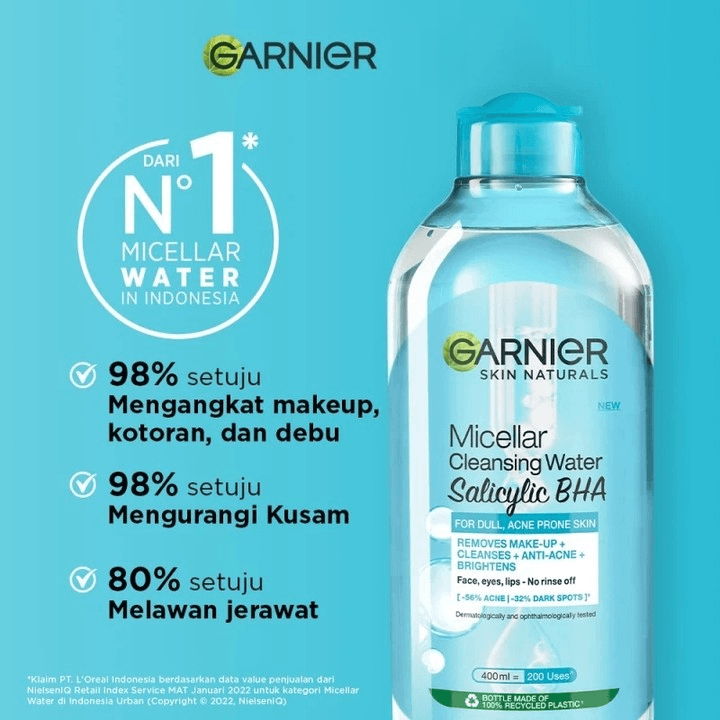 Garnier Micellar Salicyclic BHA Cleansing Water - 125ml - Pinoyhyper