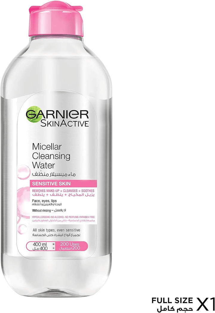 Garnier Skin Active Micellar Cleansing Water with Cotton Pad - 400ml Value Pack - Pinoyhyper