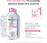 Garnier Skin Active Micellar Cleansing Water with Cotton Pad - 400ml Value Pack - Pinoyhyper