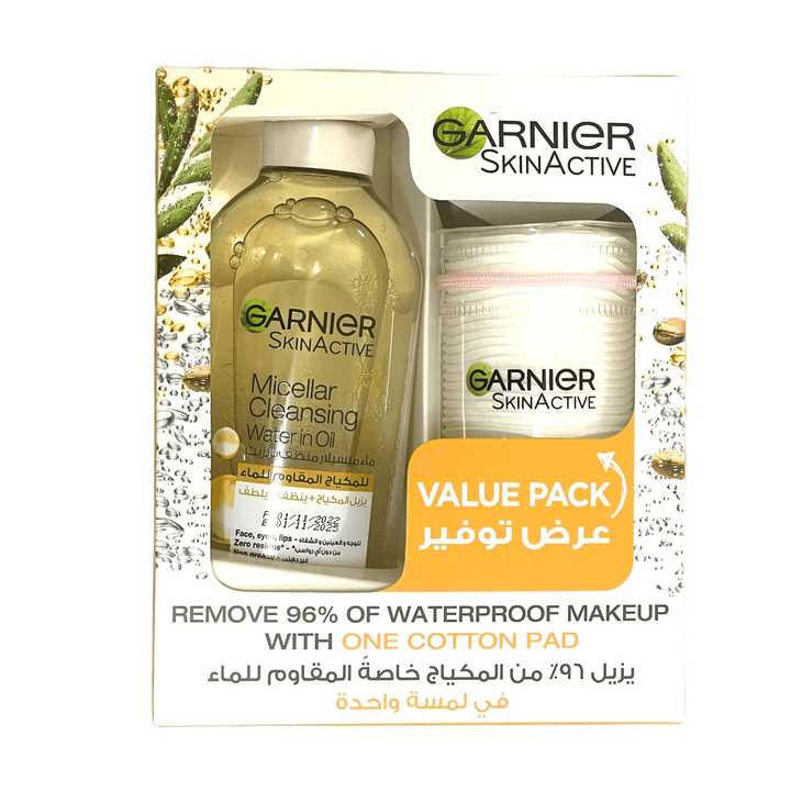 Garnier Skin Active Micellar Water In Oil with Cotton Pad Value Pack - Pinoyhyper
