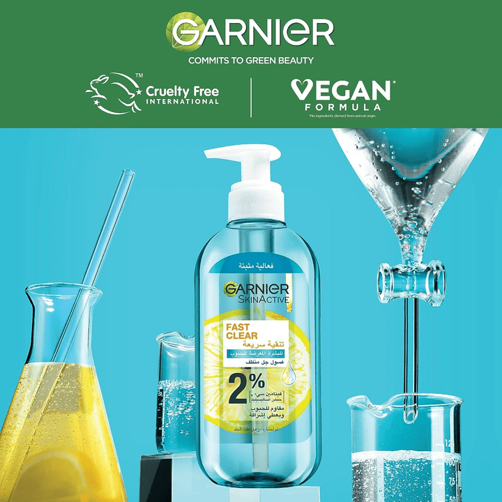 Garnier Skinactive Fast Clear Gel Wash - 200ml - Pinoyhyper