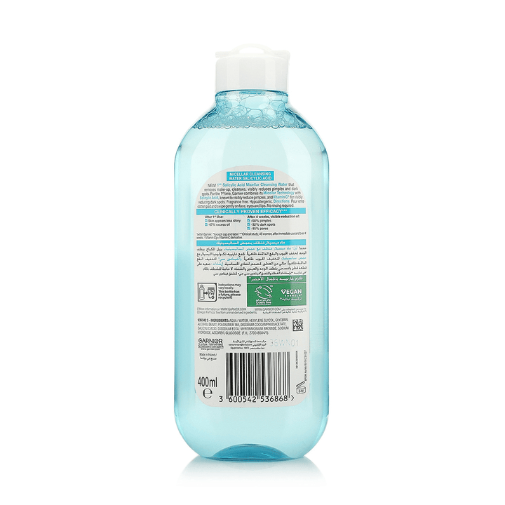 Garnier Skinactive Micellar Cleansing Water With Salicylic Acid - 400ml - Pinoyhyper
