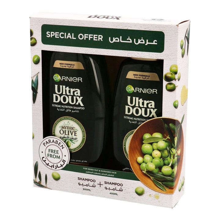 Garnier Ultra Doux Mythic Olive Shampoo - 600ml+400ml - Pinoyhyper
