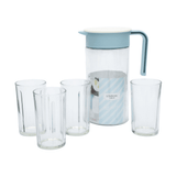 Glass Pitcher 1000ml & 4 Pcs Cups Set 200ml - Pinoyhyper