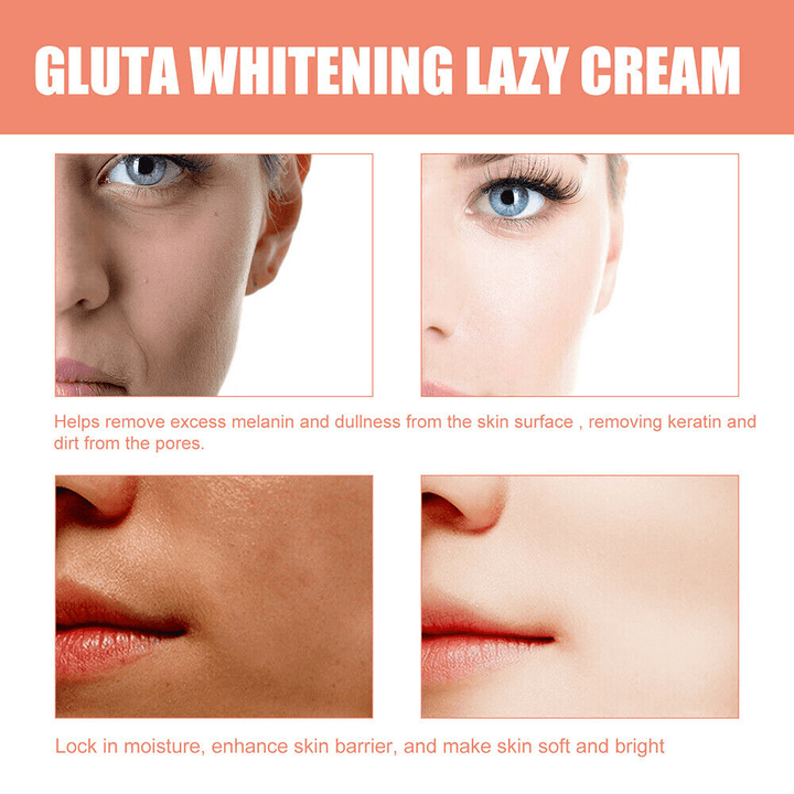 Gluta Whitening Lazy Cream Long Term Makeup - 30g - Pinoyhyper