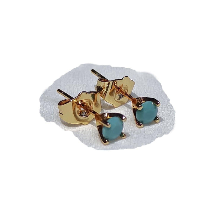 Golden Stainless Steel Stud Earings - 1256 - Pinoyhyper