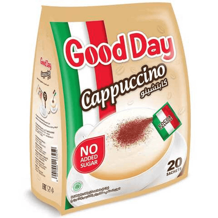 Good Day Instant Coffee Cappuccino No Added Sugar - 20 Sachets - Pinoyhyper