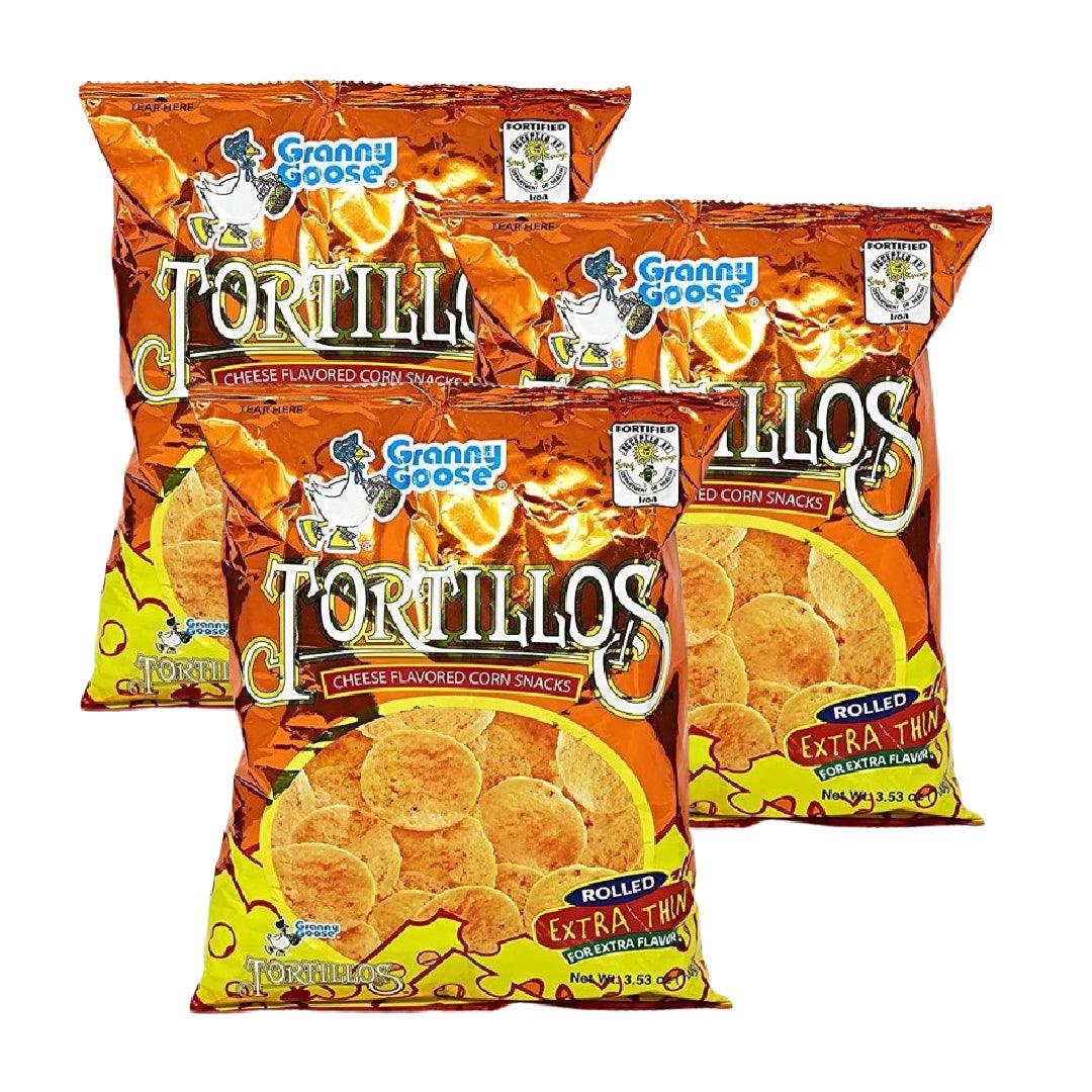 Granny Goose Cheese Tortillos Chips - 3 Pcs × 100g