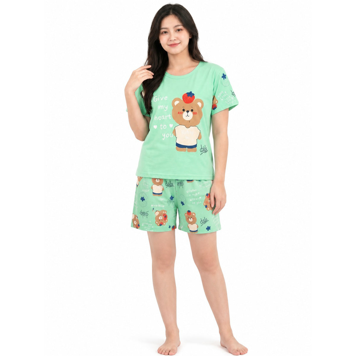 Women's Nightwear 3pcs Set Pajama - HXF:1136