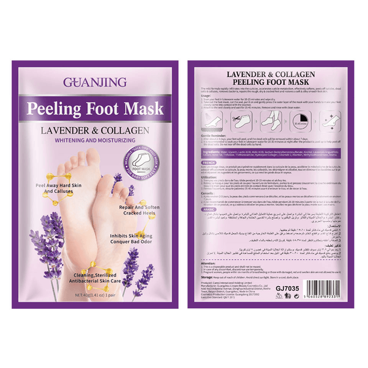 Guanjing Lavender & Collagen Foot Peeling Mask - 40g - Pinoyhyper