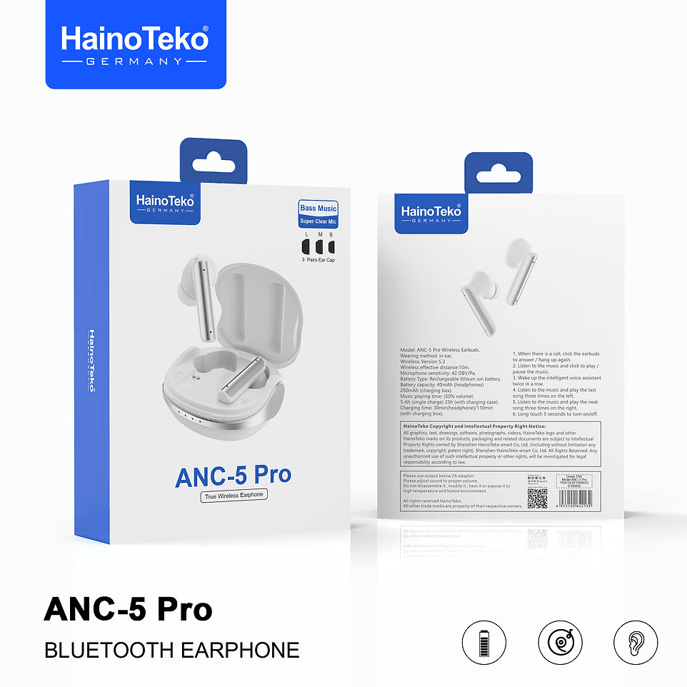 Haino Teko ANC-5 Pro Original Germany (White) - Pinoyhyper