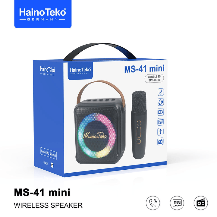 Haino Teko Karaoke Bluetooth Speaker With Microphone MS-41 Mini - Germany - Pinoyhyper